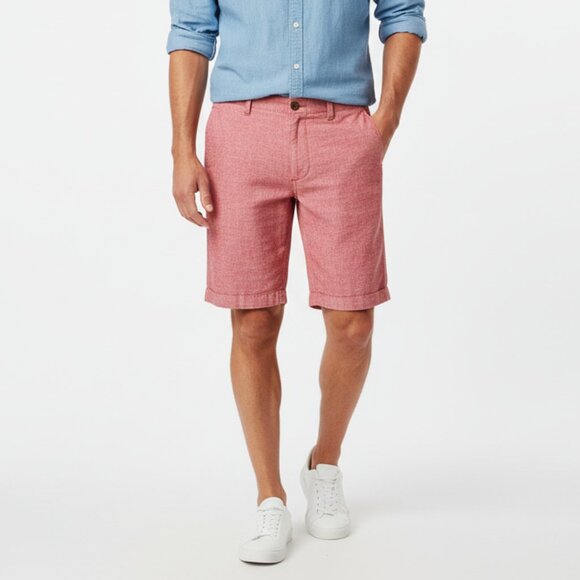J Crew Men's Gramercy Shorts cotton linen 10" Red Size 34 Casual Summer Basic - Picture 1 of 12